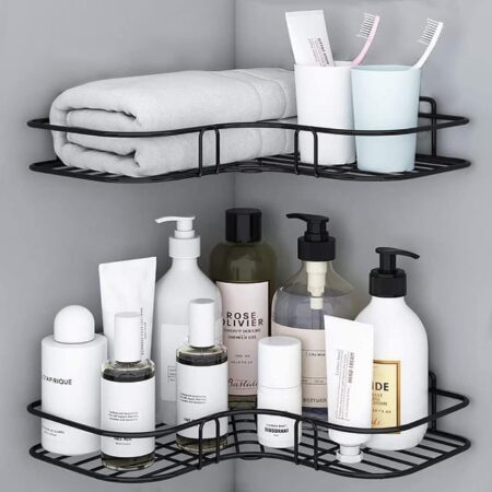 Wall Corner Rack1 - No-Drill, Stainless Steel Storage