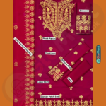 Glomart Product image Florent Summer Collection – Lawn 3pc dark pink Full Embroidery glomart pk