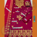 Glomart Product image Florent Summer Collection – Lawn 3pc dark pink Full Embroidery glomart pk