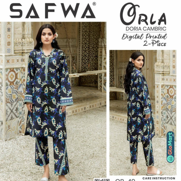 Safwa 2-Piece Unstitched Cambric Printed Suit - Image 5