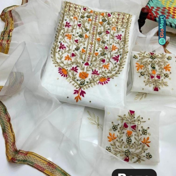 Glomart Product image 2 Pcs Womens Unstitched Printed Suit 1