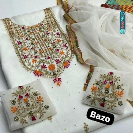 2 Pcs Women's Unstitched Printed Suit