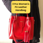 Glomart Product image 3 Pcs Women’s PU Leather Handbag red glomart pk