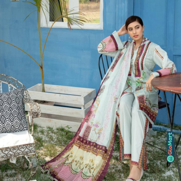 Safwa 3-Piece Women’s Unstitched Lawn Embroidered Suit 8 Glomart Product image Safwa 3 Piece Womens Unstitched Lawn Embroidered Suit