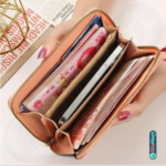 Glomart Product image Women’s Leather Textured Bi-Fold Long Wallet glomart pk
