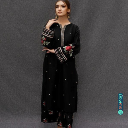 3 Pcs Women's Stitched Lawn Embroidered Suit