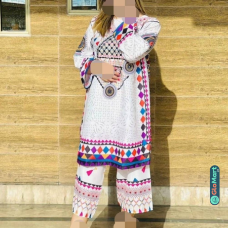 3 Pcs Women's Unstitched Swiss Lawn Printed Suit