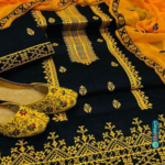 4 Pcs Women's Unstitched Cotton Lawn Embroidered Suit