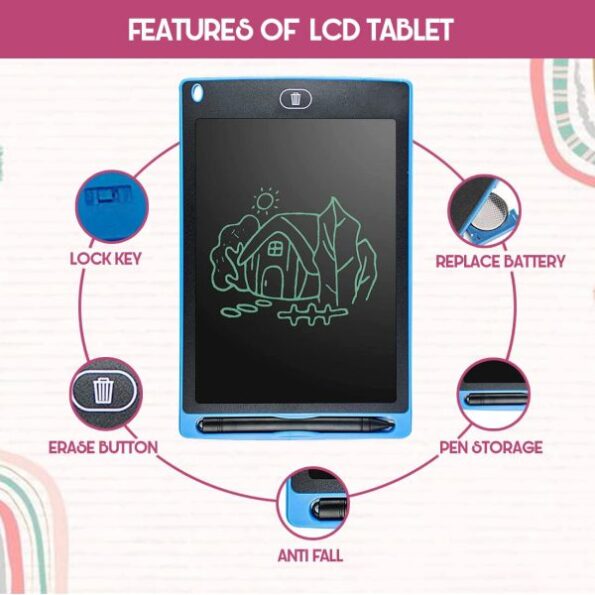 LCD Writing Tablet Drawing Pad 8.5 Inch Portable for Kids Drawing - Image 4