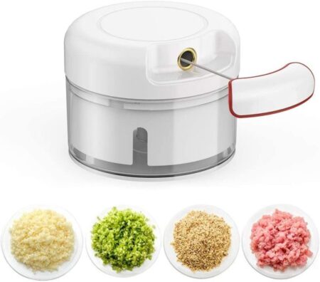 Mini Food Chopper Powerful Meat Grinder Hand-Powered Food Chopper Mincer Mixer Blender