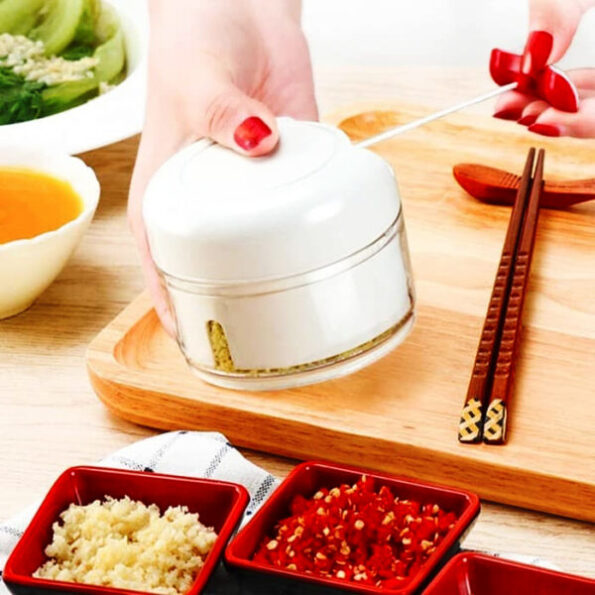 mini food chopper powerful meat grinder hand power food chopper mincer mixer blender chop meat fruit vegetable nuts shredder 2