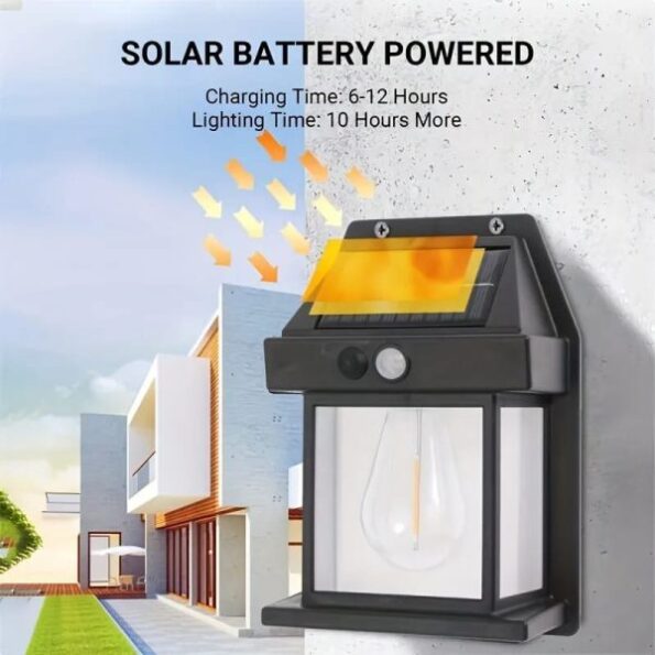 Solar Tungsten Filament Lamp - Outdoor Waterproof Intelligent Induction Wall Light - Image 2