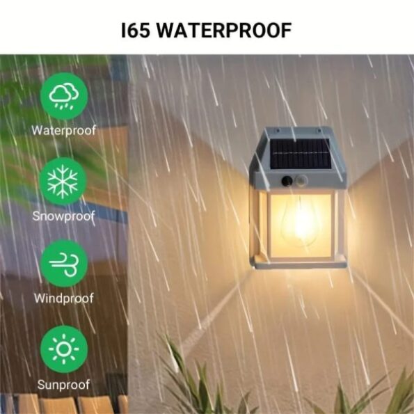 Solar Tungsten Filament Lamp - Outdoor Waterproof Intelligent Induction Wall Light - Image 3