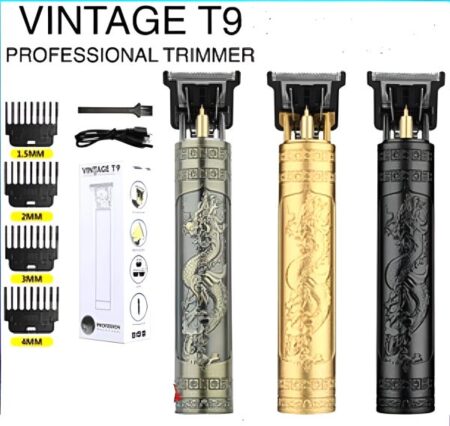 Vintage T9 Hair Trimmer Men’s Professional Hair Clippers - USB Rechargeable