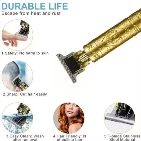 vintage t9 hair trimmer mens hair trimmer and clippers for professional haircut plastic body random color 10