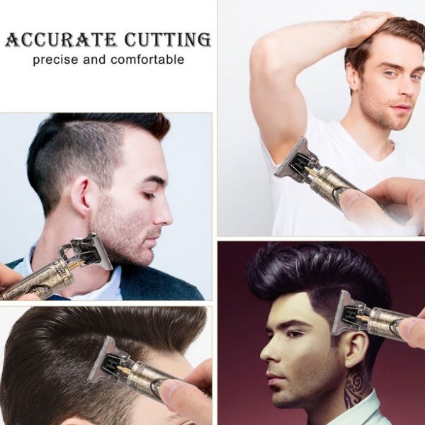 Vintage T9 Hair Trimmer Men’s Professional Hair Clippers - USB Rechargeable - Image 10