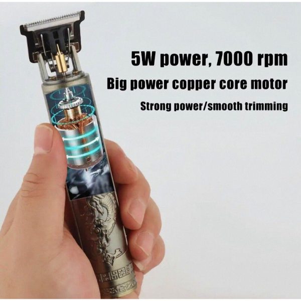 Vintage T9 Hair Trimmer Men’s Professional Hair Clippers - USB Rechargeable - Image 9