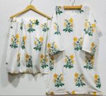 2-pcs-dress-flower-shrara-print – 1