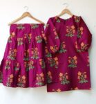 2-pcs-dress-flower-shrara-print – 1