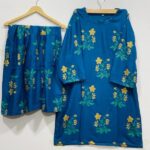 2-pcs-dress-flower-shrara-print – 1