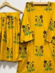 2-pcs-dress-flower-shrara-print – 1