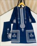 2-pcs-womens-stitched-saphire-print-linen-casual-wear-for-women – 1