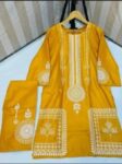 2-pcs-womens-stitched-saphire-print-linen-casual-wear-for-women – 1