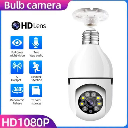 Wifi Panoramic Bulb Camera Cctv Camera Security Light Bulb Camera
