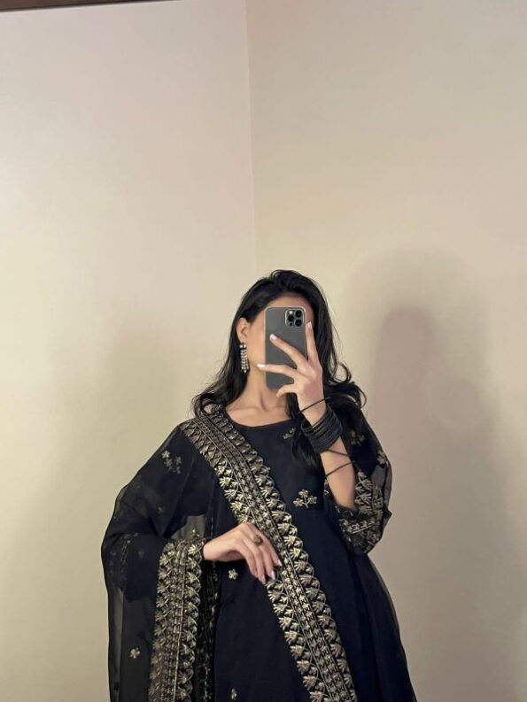 3pcs Shafoon Embroidered Maxi Wedding Season - Image 9