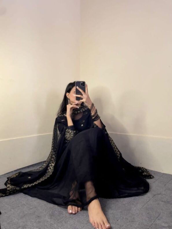 3pcs Shafoon Embroidered Maxi Wedding Season - Image 4