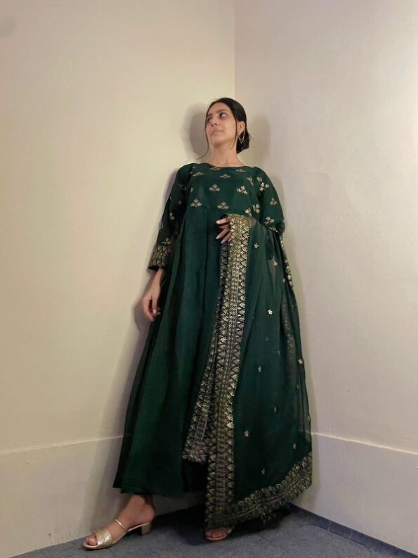 3pcs Shafoon Embroidered Maxi Wedding Season - Image 5