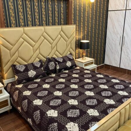 4 Pcs Set Velvet Jacquard Bedsheet🤩