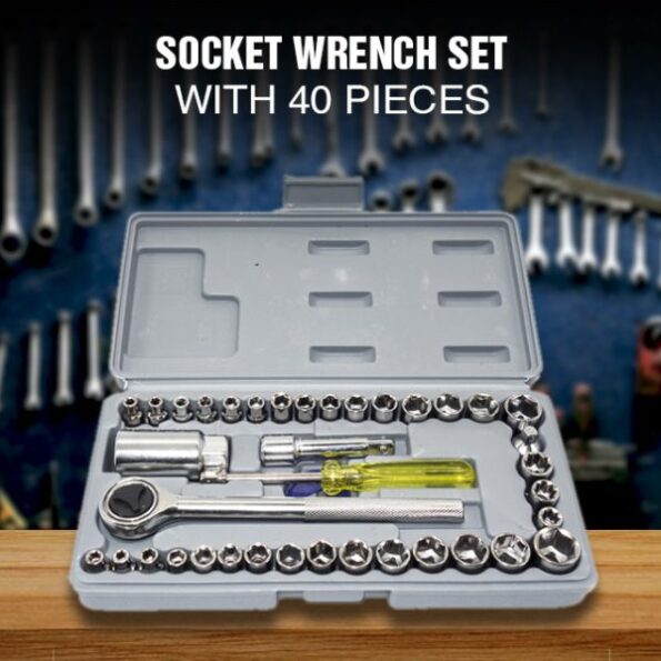 40pcs aiwa socket wrench tool kit screwdriver and socket set 4 1