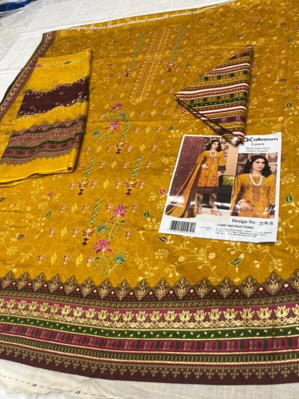 Alkaram Lawn Unstitched Collection 3 Pieces Casual Wear Collection - Image 3