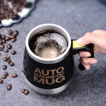 Auto Magnetic Mug 400ml Coffee Milk Mix Cups 304 Stainless Steel