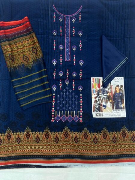 Unstitched Collection 3 Pieces Casual Wear Baroque Limelight Lawn