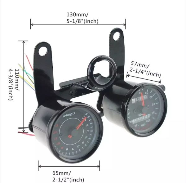Cafe Racer Style Double Meter Imported Product For Motorcycle - Image 4