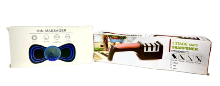 Deal Pack Of 2 – Ems Butterfly Portable Neck Massager And Knife Sharpener