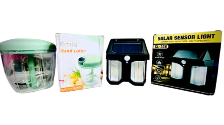 Deal Pack Of 2 – Solar Wall Lamp And Hand Pull Food Vegetable Chopper