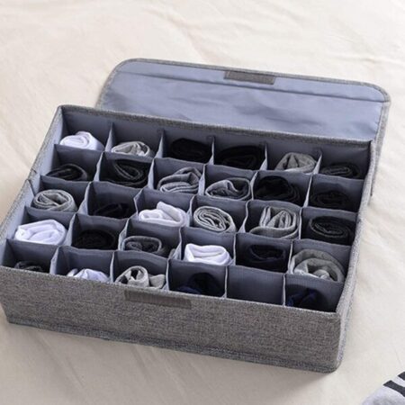 24 Cell Collapsible Closet Cabinet Organizer For Socks, Handkerchiefs, Belts