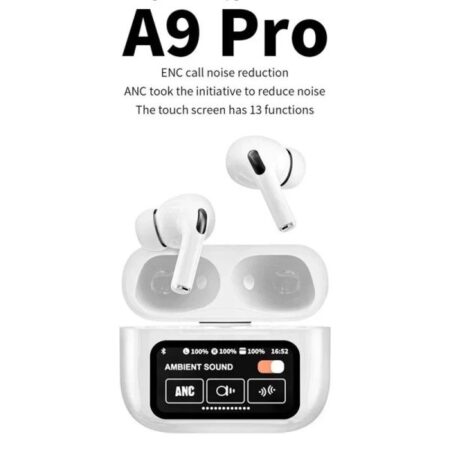Earphone A9 Pro Model:a9 Pro  Fifth Generation + Smart Screen Dual-mark Enc+ In-ear Detection Light Sense”