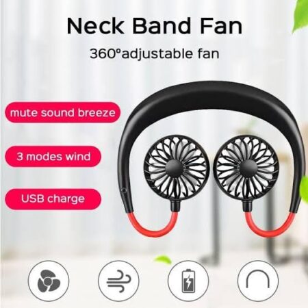 Hand Free Mini Fan, Portable Wearable Usb Rechargeable Personal Neckband Fan