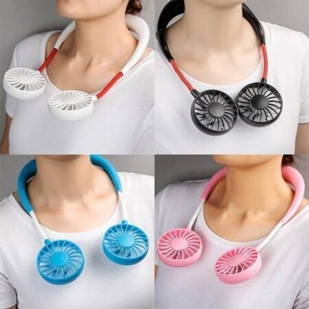 Hands Free Mini Neck Band | Usb Rechargeable Fan, 3 Mode