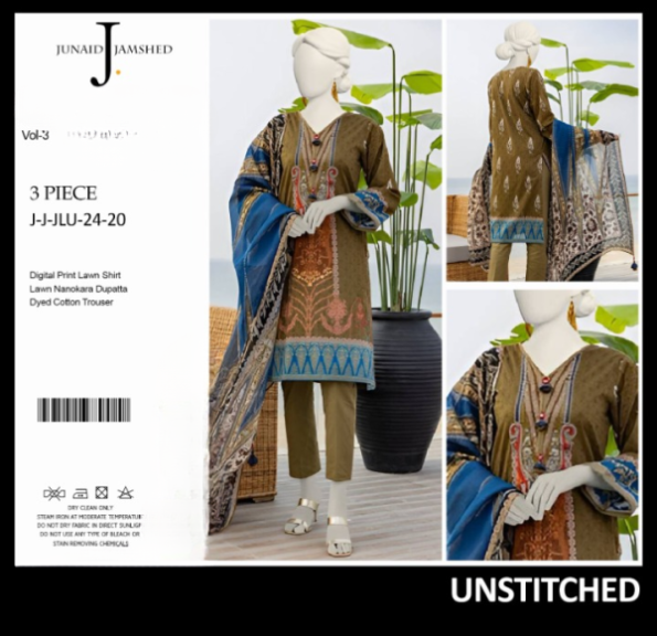 junaid jamshed printed lawn unstitched collection 3 pieces casual wear summer 16 1