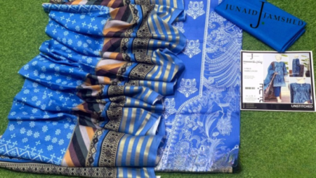 Junaid Jamshed” Printed Lawn | Unstitched Collection 3 Pieces