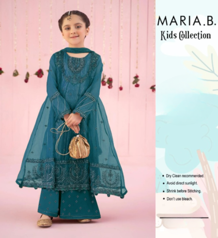 *maria B Kids Embroidery 3pcs Lawn | Unstitched Collection Casual Wear