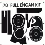 Sticker Kit For Engine Sides Cd70 Motorcycle Universal (color Black)