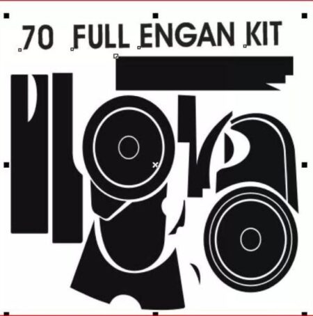 Sticker Kit For Engine Sides Cd70 Motorcycle Universal (color Black)