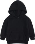 Unisex Kids Boy/girls Fleece Hoodie Solid Classic Winter Sweatshirt Casual Soft