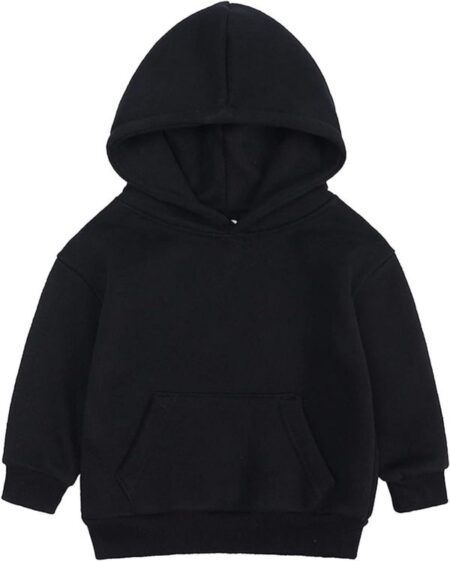 Unisex Kids Boy/girls Fleece Hoodie Solid Classic Winter Sweatshirt Casual Soft